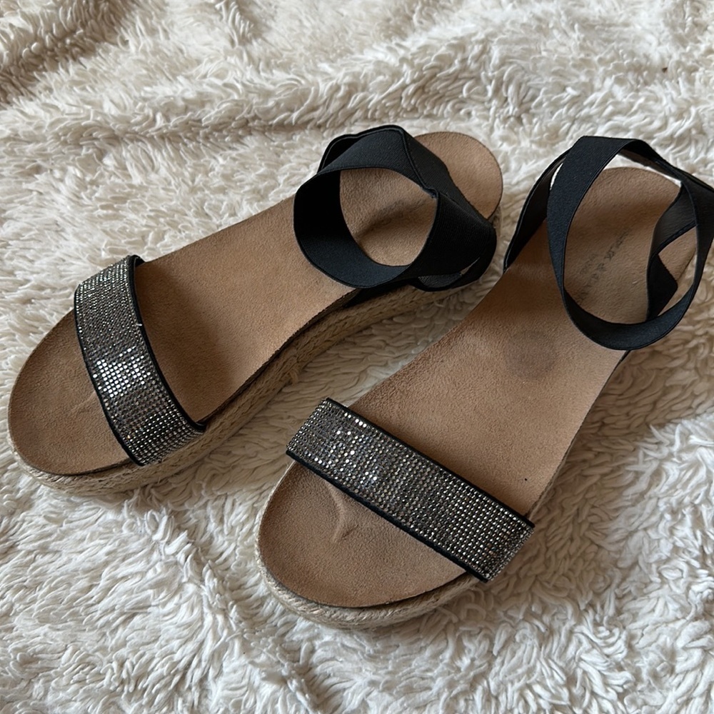 Rock & Candy By Zigi Espadrille Ankle Platform Wedge Sandals Kartie size 11